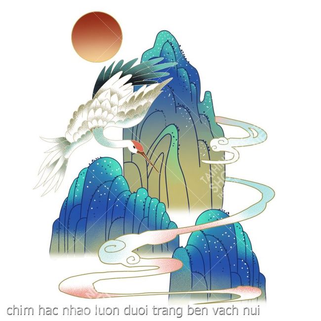 chim hac nhao luon duoi trang ben vach nui